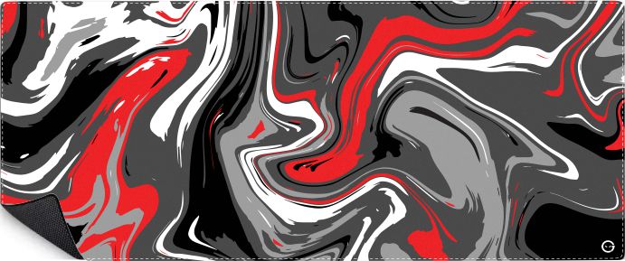 Mousepad Liquid Strata Rojo y Gris