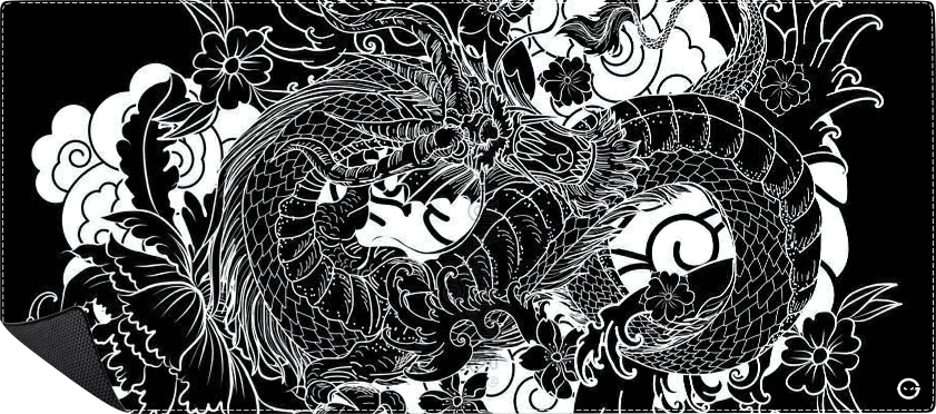 Mousepad Dragon Black Japon