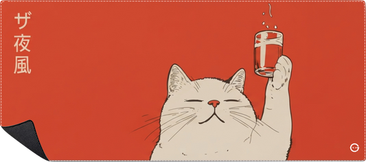 Mousepad Gatico Ebrio Japon