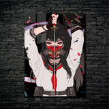 Poster Metalizado MASCARA JAPONESA