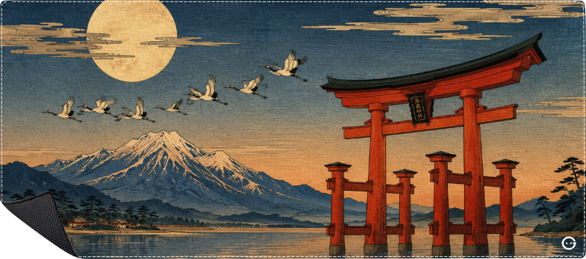 Mousepad Paisaje Japones Gruyas