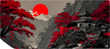Mousepad Paisaje Japones Red